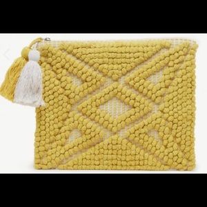 Sole Society woven fabric clutch
